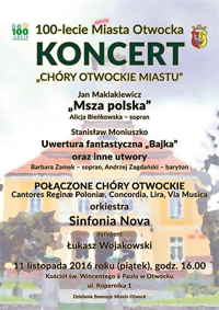 Koncert z okazji 100-lecia miasta Otwocka pt.: Chóry otwockie miastu